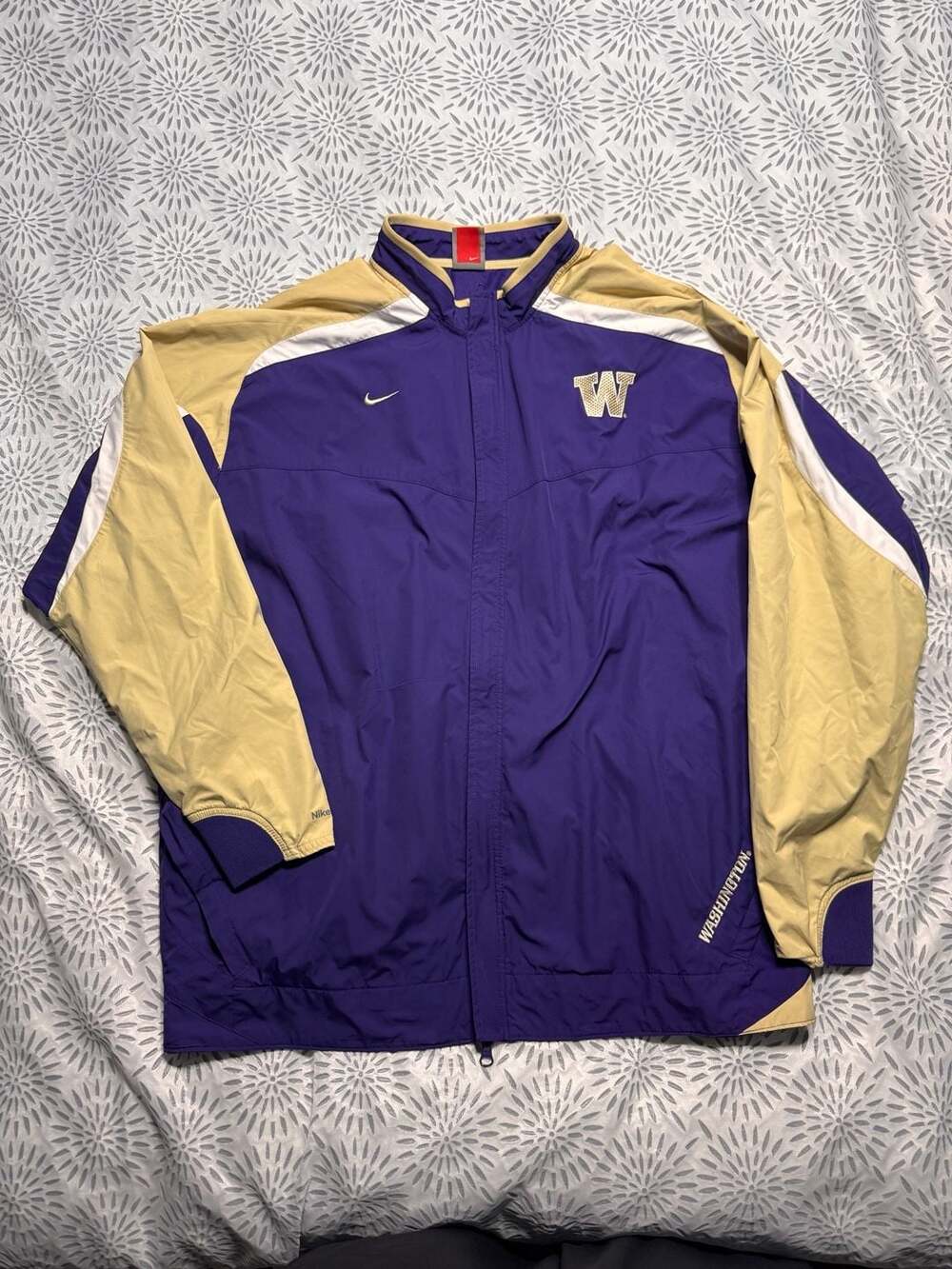 Nike Washington Huskies Jacket XL Purple Gold Windbreaker Full Zip